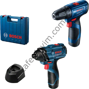 Bosch Akülü matkap/vidalama makinesi GSR 120-Li + Akülü darbeli somun sıkma makinesi GDR 120-Li
