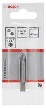 Bosch Çift taraflı uç PH2xS1,0x5,5*45 mm 1'li