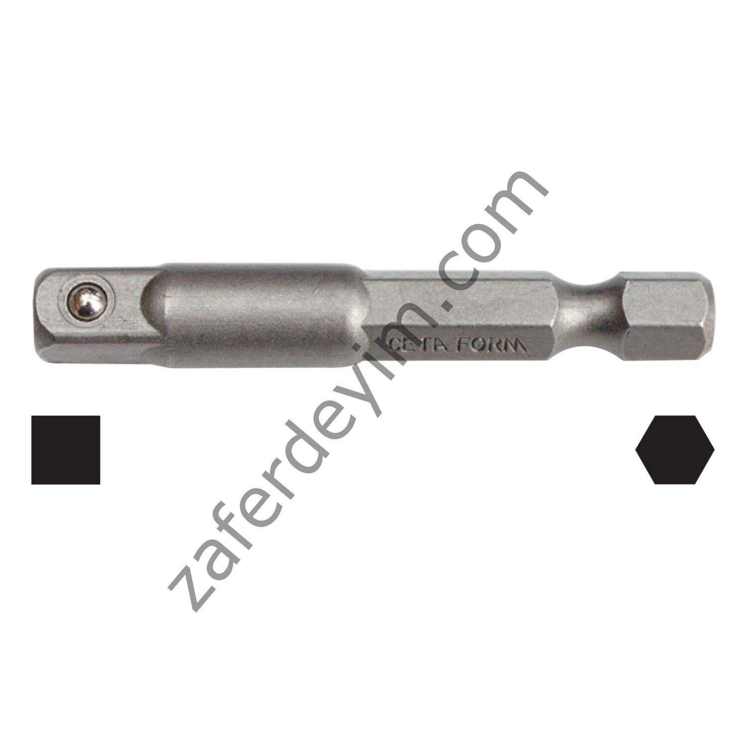 1/4 6 Köşe Lokma Adaptör 1/4'' (Makine İle Kullanım)