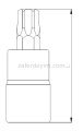 1/2'' Lokmalı Star (Torx®) Uç T45