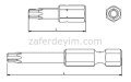 İzeltaş Yıldız Uzun Bits Uç Ph1 75 mm