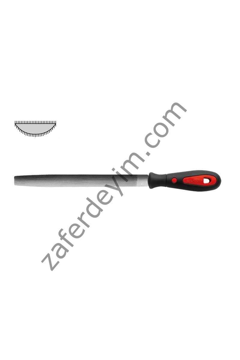 Ceta Form İnce Yarım Yuvarlak Eğe (Ergonomik Saplı) 24.5 mm