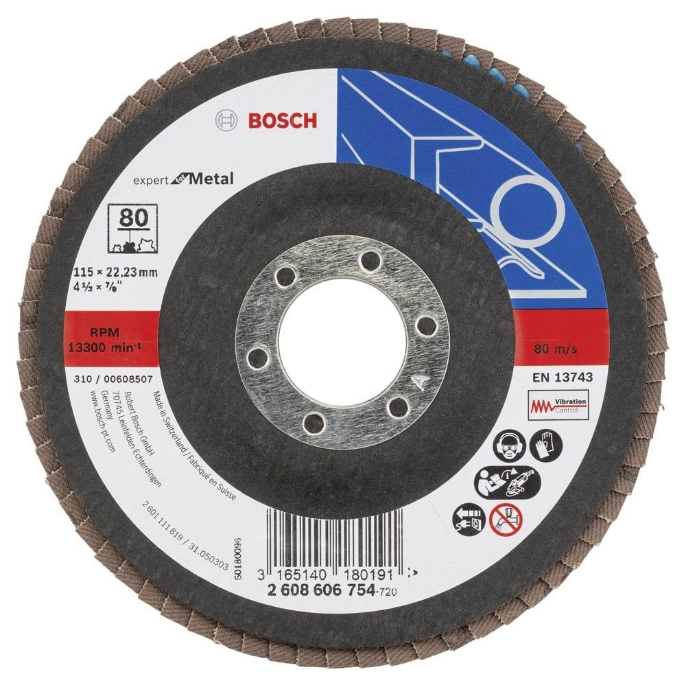 Bosch 115 mm 80 K Expert for Metal Flap Disk