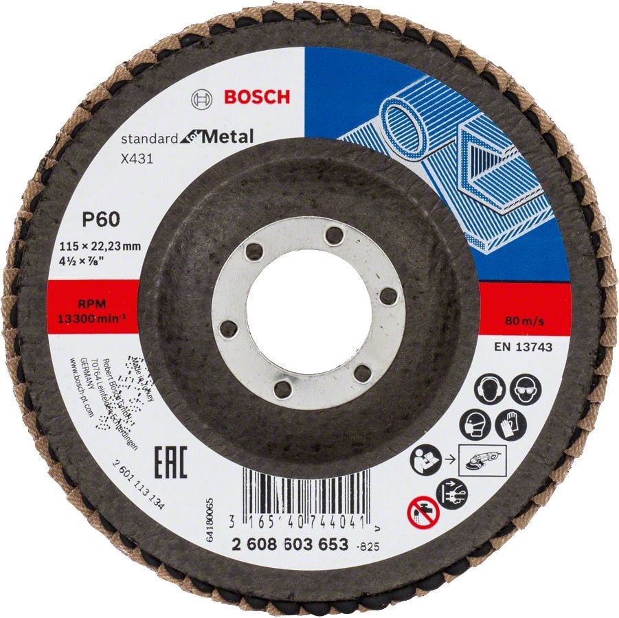 Bosch 115 mm 60 K X431 AlOX Flap Disk