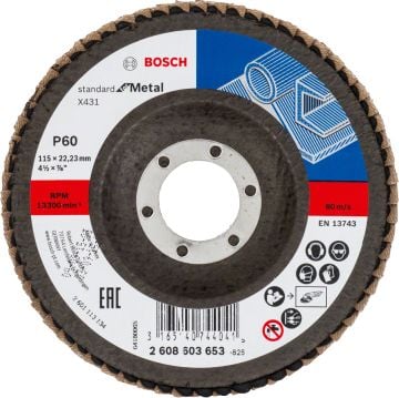 Bosch 115 mm 60 K X431 AlOX Flap Disk