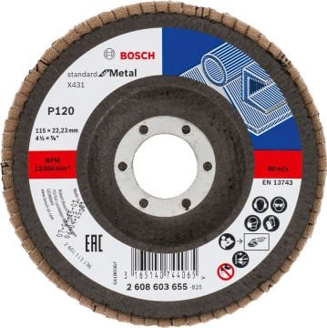 Bosch 115 mm 120 K X431 AlOX Flap Disk