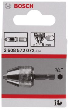 Bosch 1-6 mm - 1/4''-6k Anahtarsız Mandren