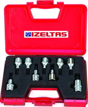 1/2'' Lokmalı Torx Uç Takımı 9'lu