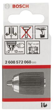 Bosch 2-13 mm - 3/8''-24 Anahtarsız Mandren