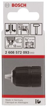 Bosch 1,5-13 mm - 3/8''-24 Anahtarsız Mandren
