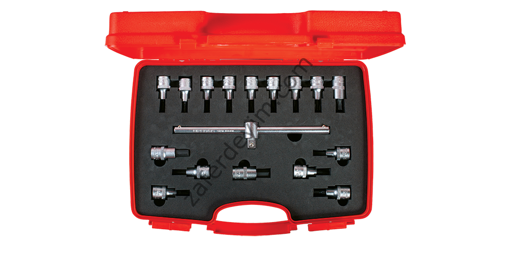1/2'' Lokmalı Allen Uç Ve Star (Torx) Uç Takımı 17'li