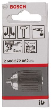 Bosch 2-13 mm - 1/2''-20 Anahtarsız Mandren