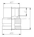 3/4'' Havalı Lokma Ara Kol 250 mm