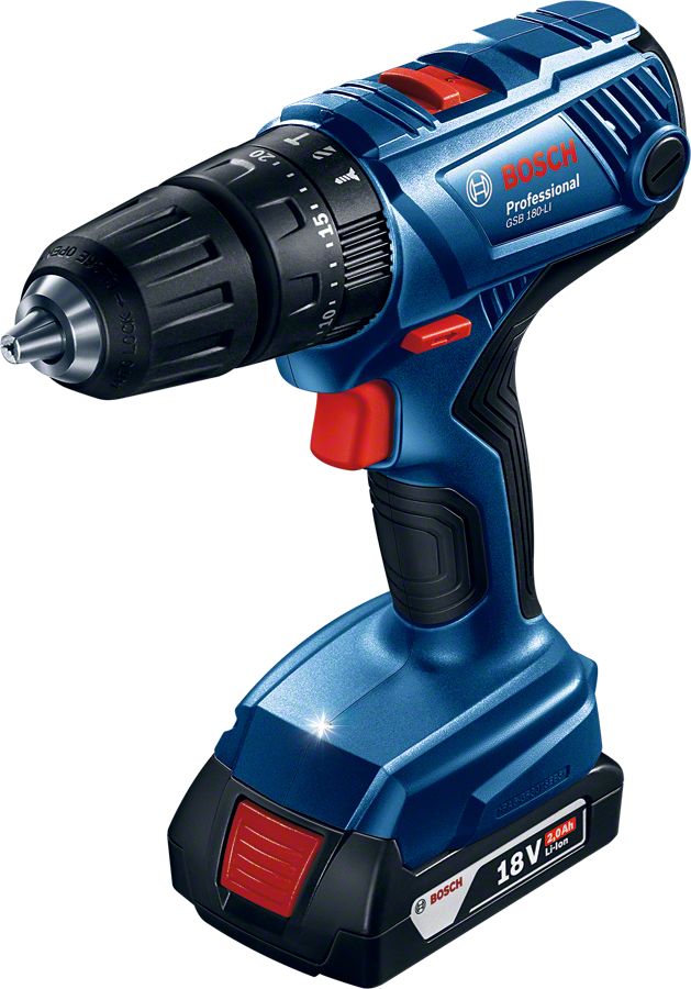 Bosch GSB 180-LI Çift Akülü 2 Ah Darbeli Delme Vidalama Makinesi