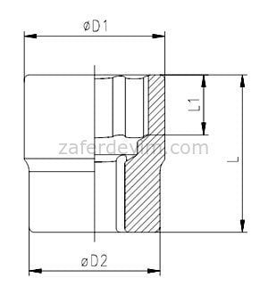 1'' Lokma Adaptörü 1''F X 3/4''M