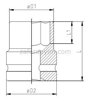 1'' Havalı Lokma Adaptörü 1''F X 3/4''M