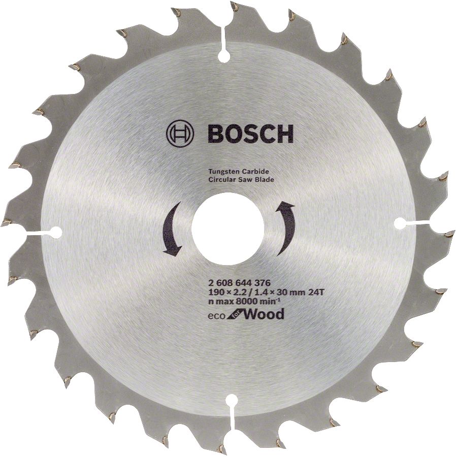 Bosch - Optiline Ekonomik Seri 190*30 mm 24 Diş Daire Testere Bıçağı 10 LU
