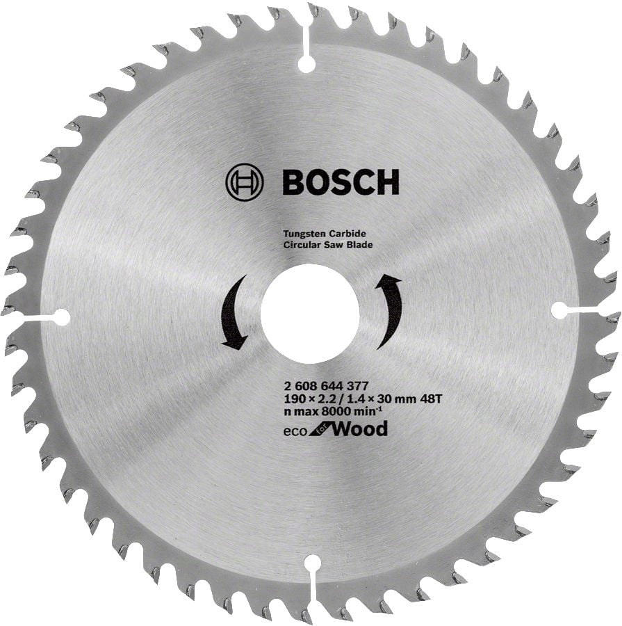 Bosch - Optiline Ekonomik Seri 190*30 mm 48 Diş Daire Testere Bıçağı 10LU