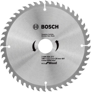 Bosch - Optiline Ekonomik Seri 190*30 mm 48 Diş Daire Testere Bıçağı 10LU
