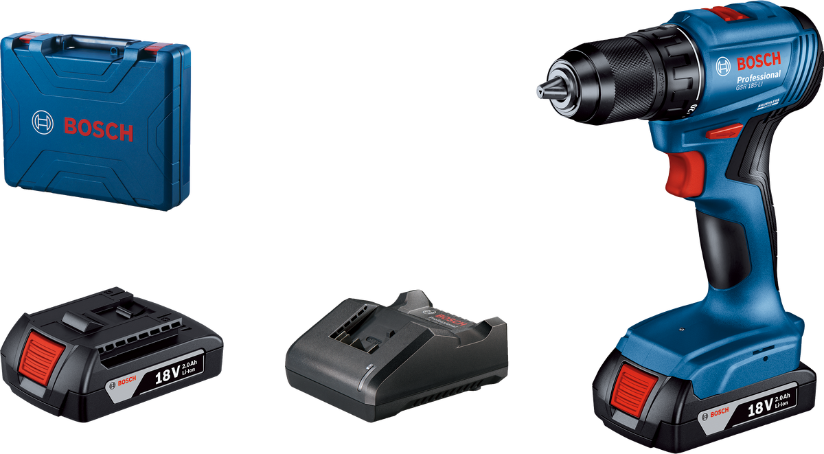 Bosch Akülü Delme/Vidalama Makinesi GSR 185-LI Çift Akülü 2x2.0Ah