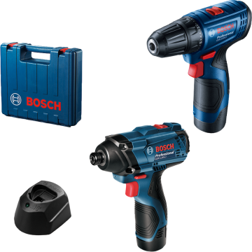 Bosch Akülü matkap/vidalama makinesi GSR 120-Li + Akülü darbeli somun sıkma makinesi GDR 120-Li