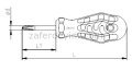 Kraft Seri Yıldız Uçlu Topaç Tornavida 4.5 X 40