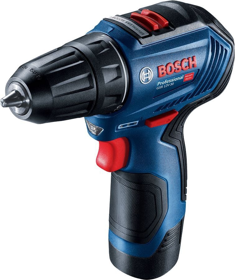 Bosch GSR 12V-30 12V 2.0 Ah Çift Akülü Delme Vidalama Makinesi + 39 PARÇA VİDALAMA SETİ