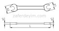 İki Ağız Anahtar Kısa Boy 10x13 mm