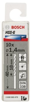 Bosch HSS-G 1,4*40 mm 10'lu Paket