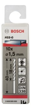 Bosch HSS-G 1,5*40 mm 10'lu Paket