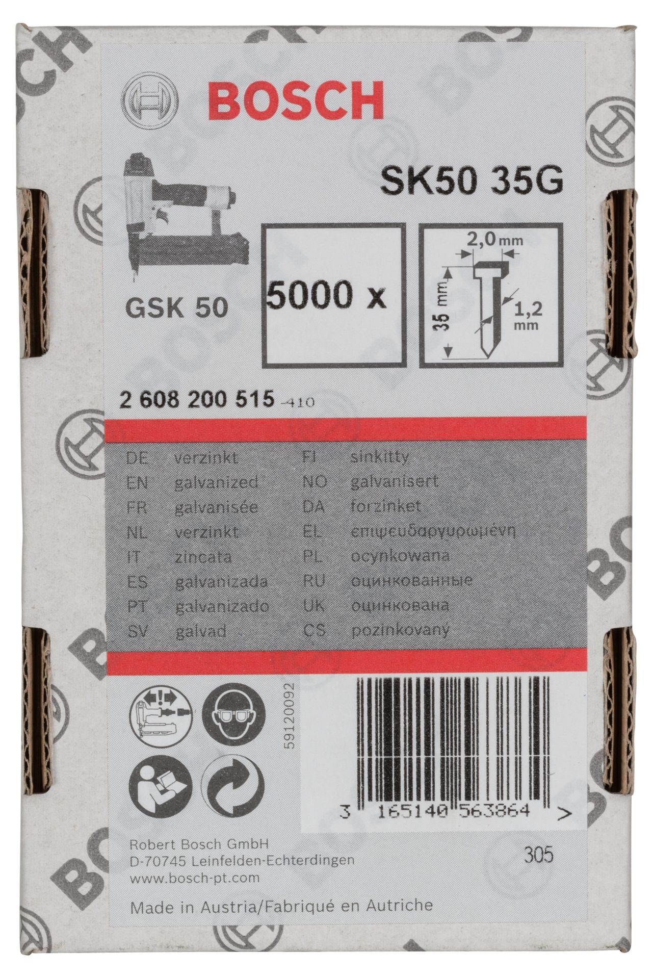 Bosch GSK 50 Çivisi  35 mm 5000li
