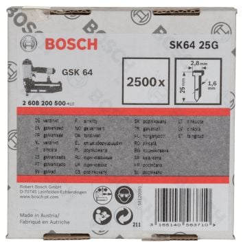 Bosch GSK 64 Çivisi 25 mm 2500li Galvanizli