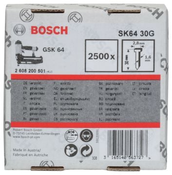 Bosch GSK 64 Çivisi 30 mm 2500li Galvanizli