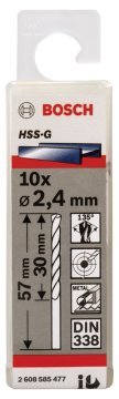 Bosch HSS-G 2,4*57 mm 10'lu Paket
