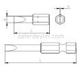 Düz Bits Uç 1.2 X 6.5