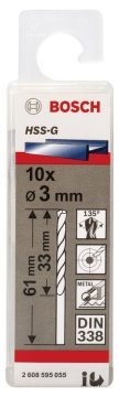 Bosch HSS-G 3*61 mm 10'lu Paket