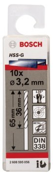 Bosch HSS-G 3,2*65 mm 10'lu Paket