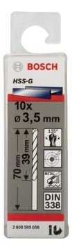 Bosch HSS-G 3,5*70 mm 10'lu Paket