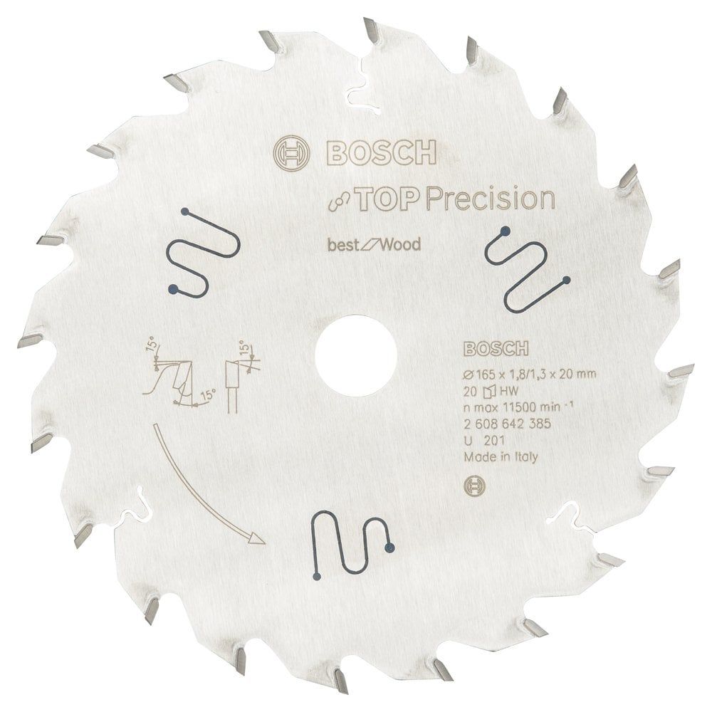 Bosch Best For Wood 165*20 mm 20 Diş