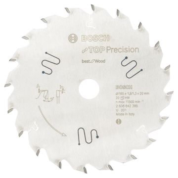 Bosch Best For Wood 165*20 mm 20 Diş