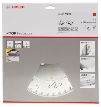 Bosch Best for Wood 250*30 mm 40 Diş