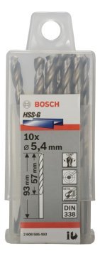 Bosch HSS-G 5,4*93 mm 10'lu Paket