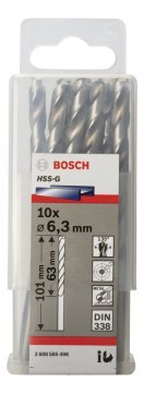 Bosch HSS-G 6,3*101 mm 10'lu Paket