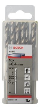 Bosch HSS-G 6,4*101 mm 10'lu Paket