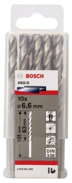 Bosch HSS-G 6,6*101 mm 10'lu Paket