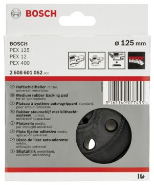 Bosch 125 mm Zımp. Tabanı Orta Sertlikte (PEX)