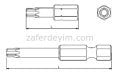 Torx® Uzun Bits Uç T25