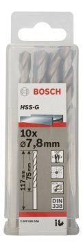Bosch HSS-G 7,8*117 mm 10'lu Paket