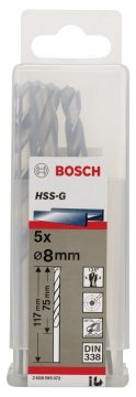 Bosch HSS-G 8*117 mm 5'li Paket