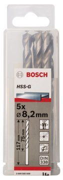 Bosch HSS-G 8,2*117 mm 5'li Paket